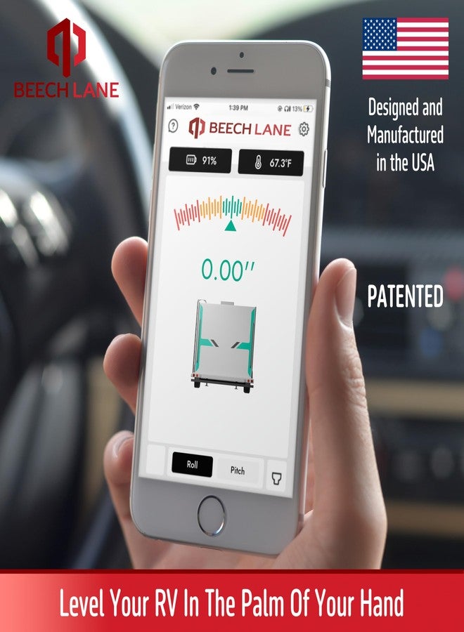 Beech Lane Wireless RV Leveling System, Made in the USA, User-Friendly Phone App With Real-Time Precise Leveling Measurements, Advanced Wireless Camper Leveler, Included AA Batteries, Patented - Image 2